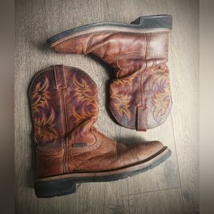 Justin Boots Men's WK4689/SE4689 Brown Waterproof Stampede Boots Size 10.5